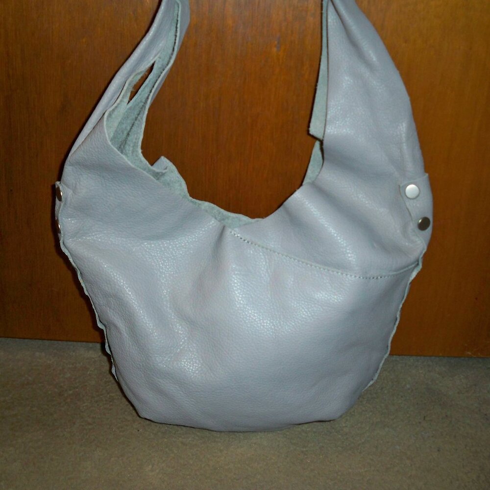 Hammitt Tom Gray Pebbled Leather Handbag with Gunmetal Hardware $525, EUC!!